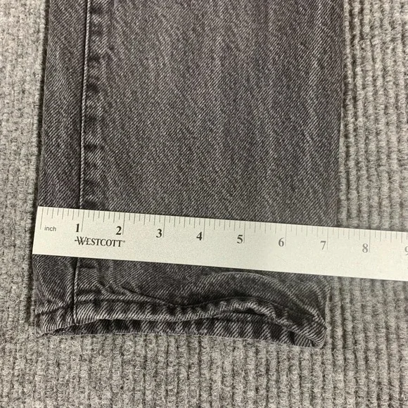 Pacsun Jeans Womens 25  Black Denim Dad Jean Distressed Baggy High‎ Rise 25x30 - Picture 13 of 16